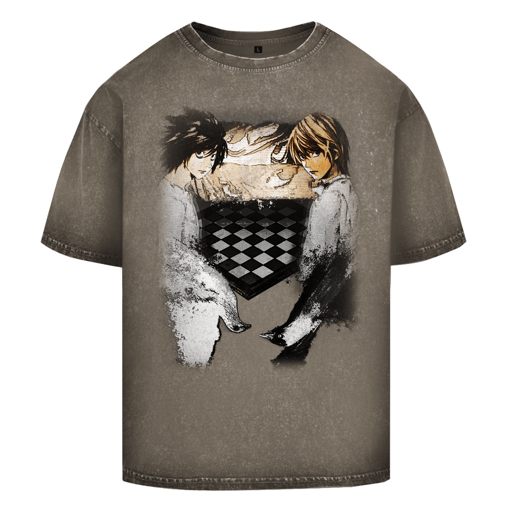 "Light & L − Duality" − Oversized Washed Tshirt - Habataki