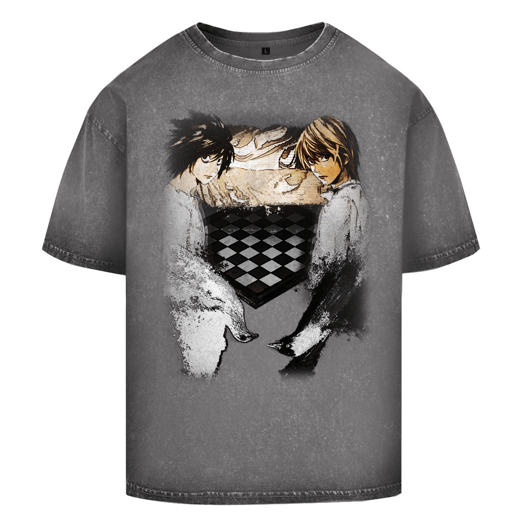 "Light & L − Duality" − Oversized Washed Tshirt - Habataki